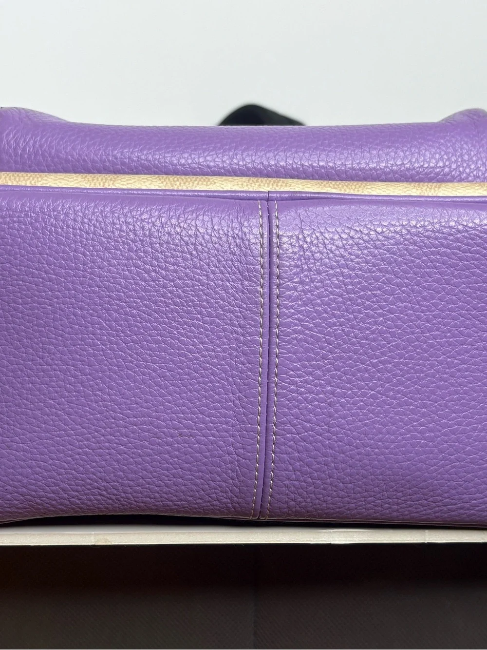 Coach Court Backpack CZ176 Signature Canvas Lavender Leather Bookbag